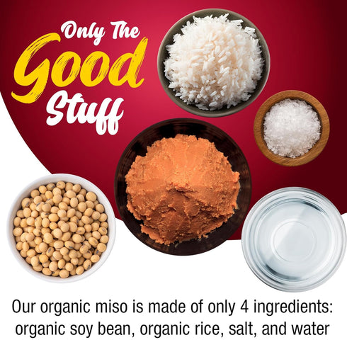900g Fusion Select Organic White Miso Paste - Made of Fermented Soy Bean & Rice - Savory Japanese Seasoning For Cooking