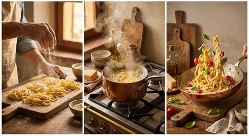 Rummo Pack 6 Pack (0.55 lb Set Egg Noodles Variety Boxes) Pappardelle & Fettuccine Imported Italian Pasta Premium Durum