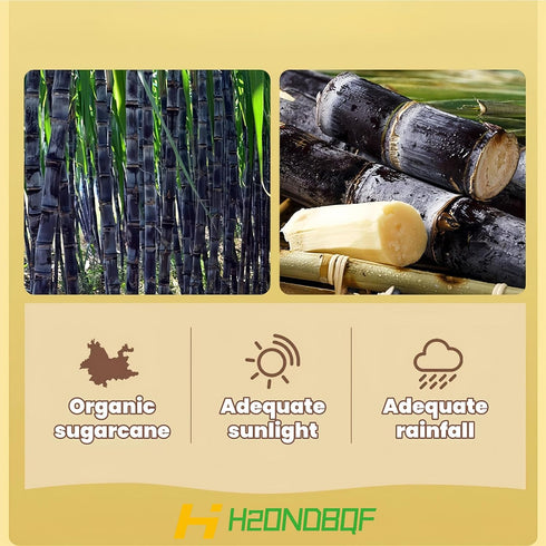 H2ONDBQF 200g/7.05oz Brown Sugar Cubes, Deep Molasses Richness Raw Cane Demerara Sugar, Handmade Ancient Black Sugar