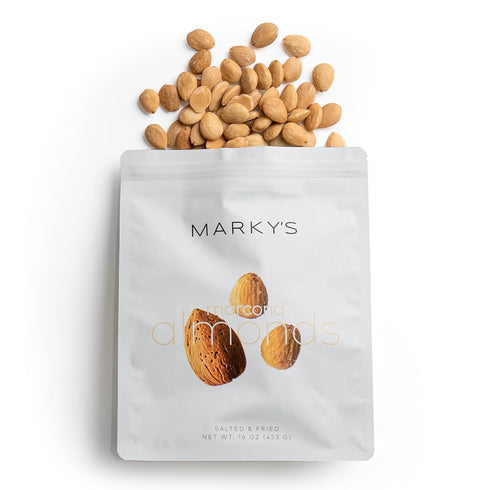 MARKY'S Fried and Salt Marcona Almonds Nuts form Spain - 1 lb