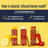 Set 36 Oz, Pack 3 100% Jamie's Hive to Table Infused Honey Gift Hot, Lemon, and Cinnamon Flavors, of Squeeze Bottles
