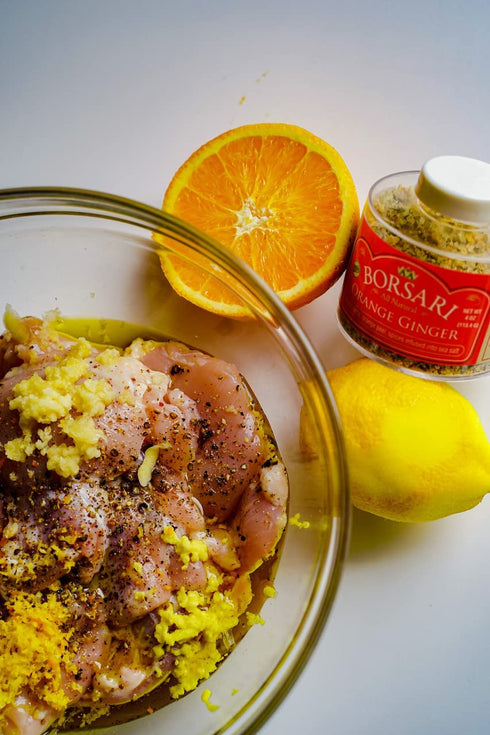 Borsari Seasoned Salt 2-Shaker Gift Set, Orange Ginger Seasoning Blend, Gluten Free Gourmet Seasonings, 4oz