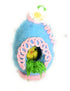 Generic Easter Panoramic Sugar Egg Decoration with Chenille Chick Inside, Edible Flower, Holiday Gift for All Ages