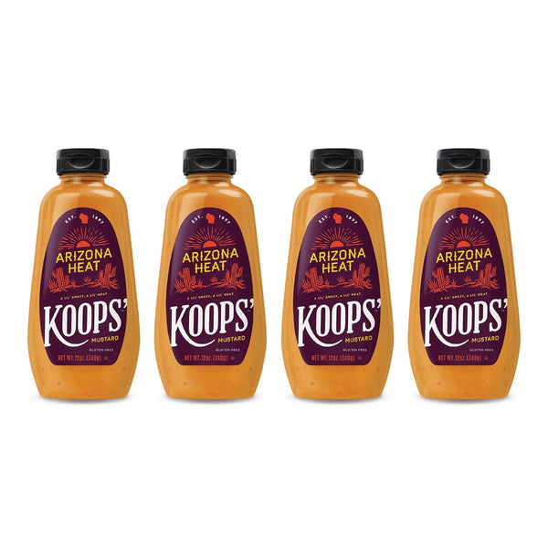 Koops' Arizona Heat Mustard Sweet and Spicy Mustard, Gluten-Free, Kosher, Made in
