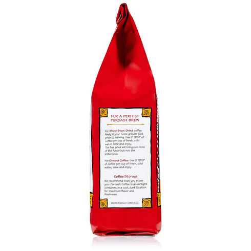 5.5, 12 oz Puroast Low Acid Ground Coffee, Premium Bourbon Pecan, Certified Low Acid - pH above High Antioxidant