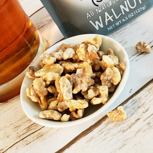 3 4.5 Oz, 3-Pack Crazy Go Nuts Walnuts Plain with Sea Salt - Glazed Walnuts, Vegan, Low Carb, Gluten Free