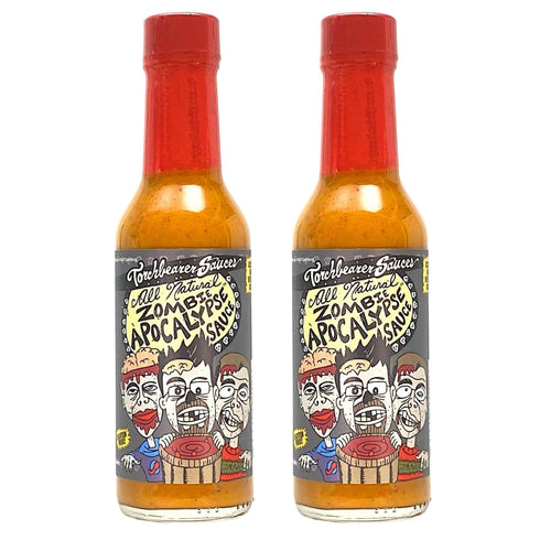 Torchbearer Sauces Zombie Apocalypse Ghost Chili Hot Sauce, 5oz (2 Pack) Ghost