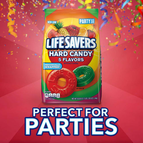 5 50 oz LIFE SAVERS Flavors Hard Candy, Party Size, Bag