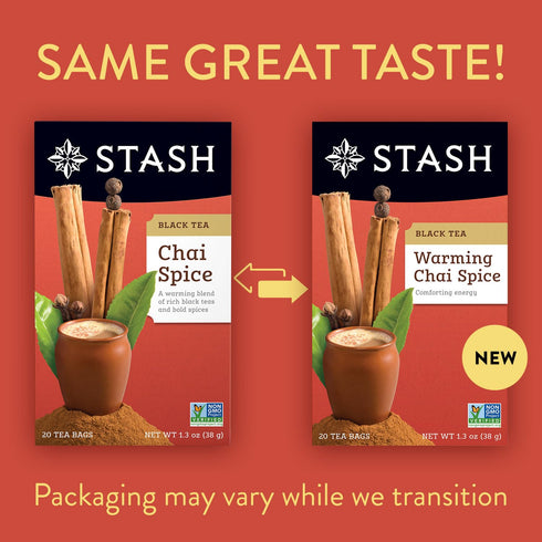 Stash Tea Black Tea Variety Pack Sampler Assortment - Caffeinated, Non-GMO, 18-20 Count (Pack of 6)