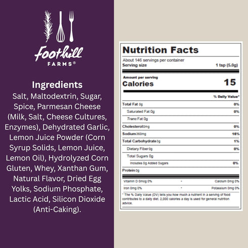 1 25 oz Packet Foothill Farms Caesar Dressing & Seasoning Mix, Make Classic Caesar Salad Dressing, Top Sandwiches, Mix