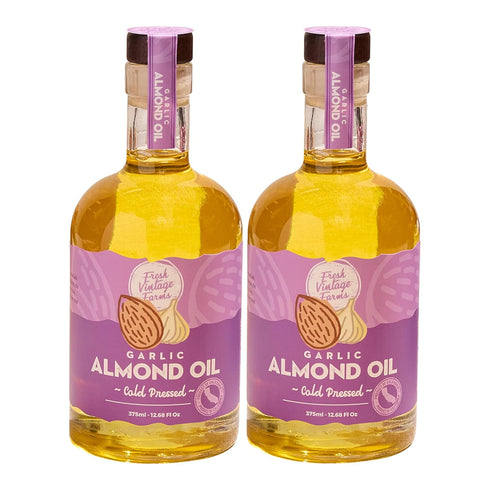 Fresh Vintage Farms Garlic Infused Almond Oil | Cold Pressed Garlic California