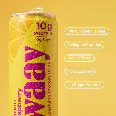 Waay 12 Lemon Sparkling Protein Water, FZ