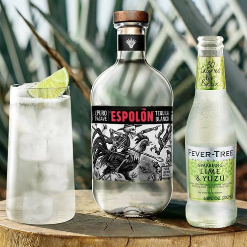 200ml Fever Tree Sparkling Lime and Yuzu - Premium Quality Mixer and Soda - Refreshing Beverage for Cocktails