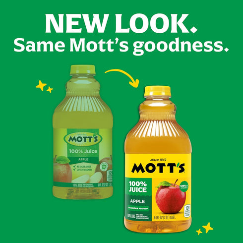 100% 64 Oz (Pack 8), 2 100% Mott's Original Apple Juice, Fl Bottle Of Servings Of Fruit Per Cup, Fruit Juice
