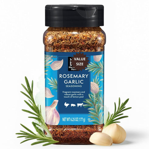 Essentials Home Store Rosemary Garlic Seasoning (6.25 oz) | Gourmet Blend, Rosemary, Onion & Lemon