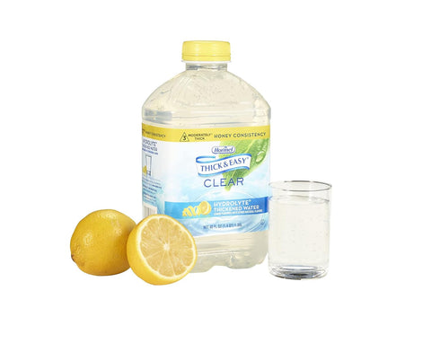 46 oz. 27076 Thick & Easy Hydrolyte Thickened Water Bottle Lemon Flavor Ready to Use Honey Consistency, - ONE Bottle