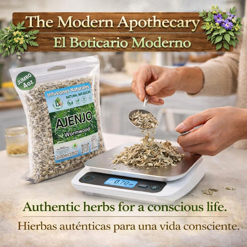 4 oz (113g) 100% Ajenjo Herbal Tea Natural Mexican Herb Wildcrafted Wormwood Vegan, Non-GMO Loose Leaf Herbal Infusion