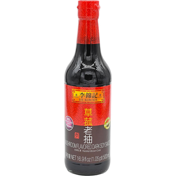 Jogoto LKK Mushroom Flavored Dark Soy Sauce, 16.9 Fl Oz