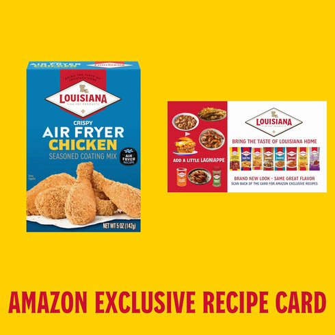 5 oz (Pack 6) 2 lbs Louisiana Fish Fry, Air Fryer Chicken Coating Mix, of Each Box Coats of Chicken - Easy to Cook Air