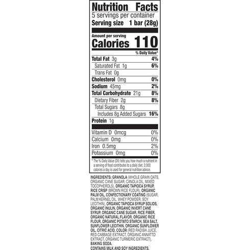 5 4.9 oz Annie's Gluten Free Chewy Granola Bars, Birthday Cake, Bars