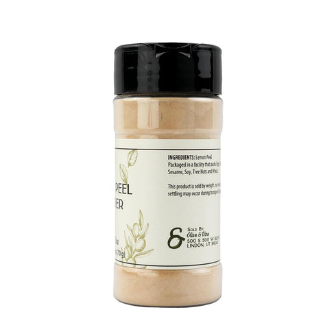 (2.48 Olive & Vine Lemon Peel Powder, Zesty Citrus, For Baking & Cooking, Rich Tradition, Authentic Taste, For Global