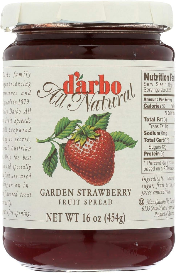 Darbo D'arbo Strawberry Fruit Spread, 16 oz (3 Pack)