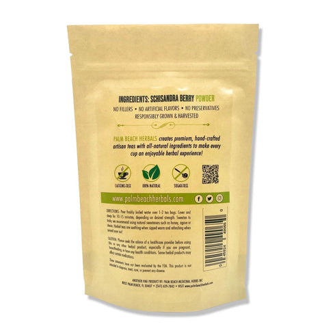 30ct Palm Beach Medicinal Herbs - Schisandra Berry Tea - Pure Herbal Tea Series