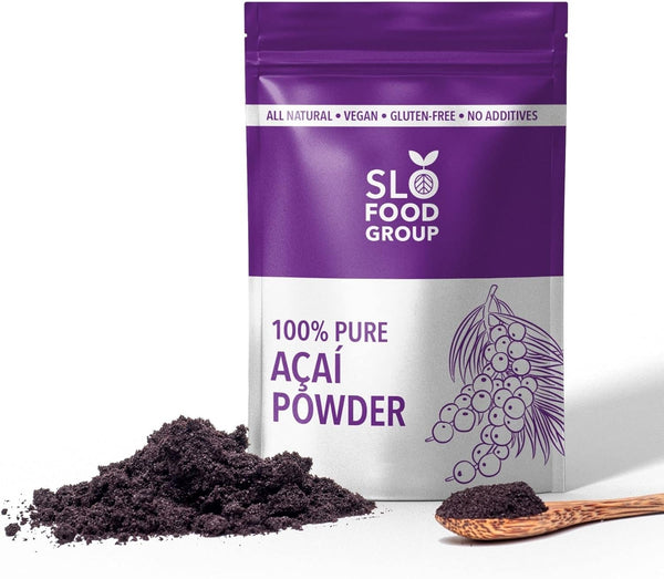 Slofoodgroup Freeze Dried Açaí Powder, Pure Acai Powder from Brazil, 8 oz