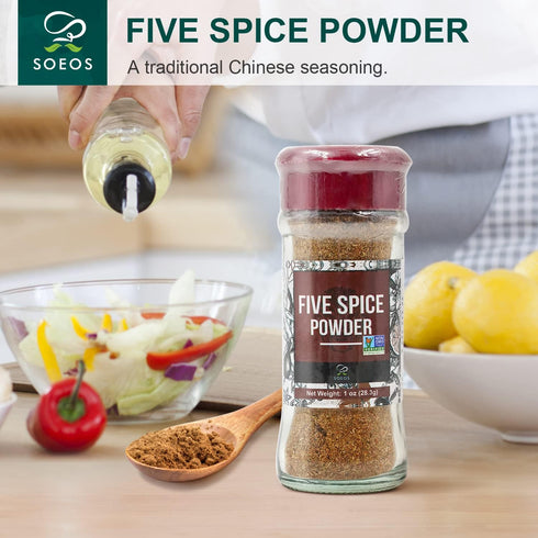 1 Soeos Chinese Five Spice Ounce, Five Spice Powder, Five Spice Chinese Seasoning Non-GMO, Non-irradiated, No