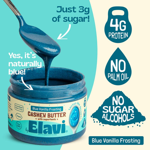 (1 Count, ELAVI Keto Cashew Butter, Kid-Friendly, Low-Sugar Dessert Spread | Vegan, No Added Sugar, No Sugar Alcohols