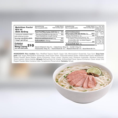 VIFON 2.11 oz (Pack 24) 3 Ph B Vietnamese Style Instant Rice Noodles, of | Halal Certified | Authentic Vietnamese Ph |