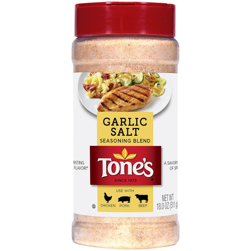 Tone's Garlic Salt Seasoning Blend, 18 Ounce (Pack of 6)
