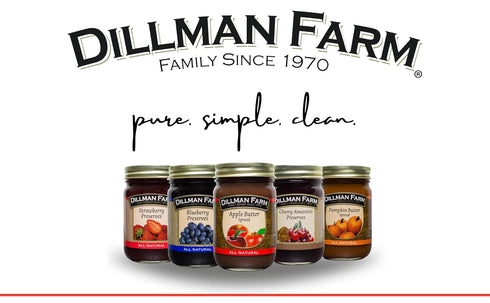 14oz (Pack 6) Dillman Farm All Natural Apple Butter - Gluten-Free, Non-GMO, Vegan, Kosher, Eco-Friendly, Preservative