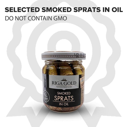 (Pack 3) Riga Gold Smoked Sprats in Oil - Wild Caught