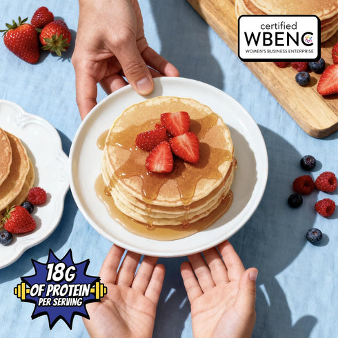 (6-Pack) POWKAKES Protein Pancake Mix and Waffle Mix, Buttermilk