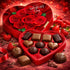 Generic 10 Valentine Day Chocolate Heart Shaped Gift Box - Milk Chocolate Caramel Cocoa Truffle Orange Creme Strawberry