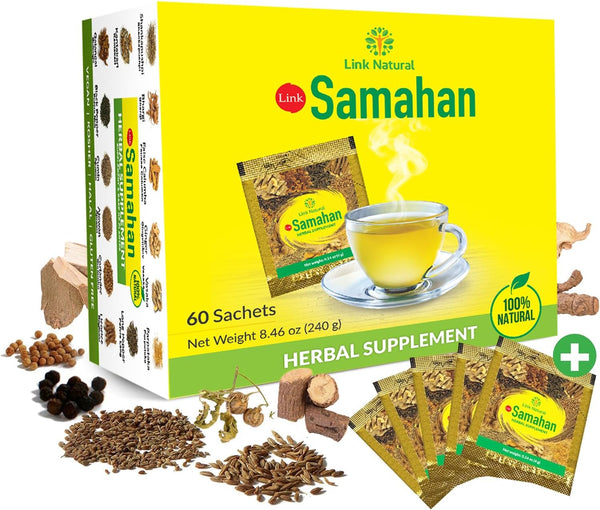 SAMAHAN Ayurvedic Herbal Tea Packets - Sri Lankan Ceylon Blend with 14