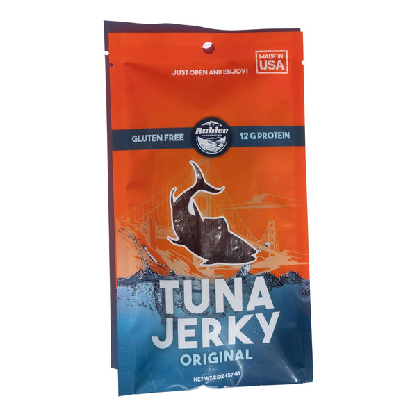 Rublev Fish Jerky - Wild-Caught Tuna, Original Flavor, Dried Fish Strips, Omega-3