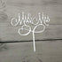Mr and Mrs Cake Topper, Bride and Groom Sign Wedding Engagement Decorations in Mirror Silvery Acrylic