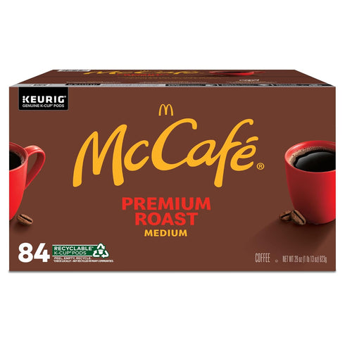 84 Count McCafe Premium Roast Coffee, Single Serve Keurig K-Cup Pods, Medium Roast