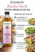 32 Oz Colavita Roasted Garlic Extra Virgin Olive Oil, Fl Cold Pressed EVOO Infused with Natural Roasted Garlic Flavor