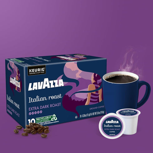 60ct (6 Packs 10) Lavazza Italian Roast, Keurig Single Serve K-Cup Pods