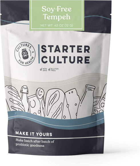 Cultures For Health Soy-Free Tempeh Starter Culture | 4 Packets Spores for