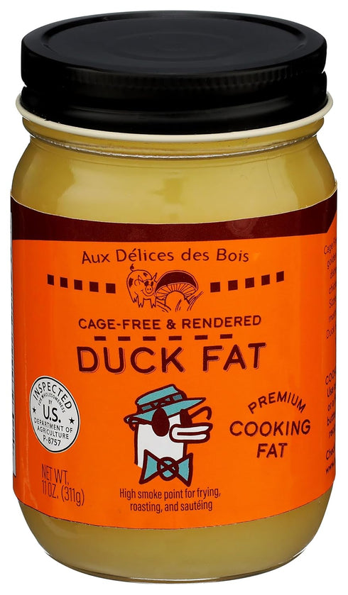 AUX DELICES DES BOIS 2 11 oz Aux Dlices des Bois Gourmet Cooking Fat Bundle Rendered Beef Tallow & Cage-Free Duck Fat
