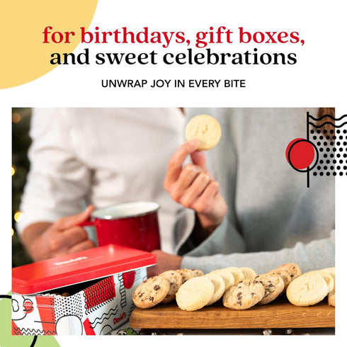 David's Cookies Happy Birthday Gift Sampler Tin Crunchy Gourmet Cookies Bakery Snack Gift for Birthdays, Celebrations