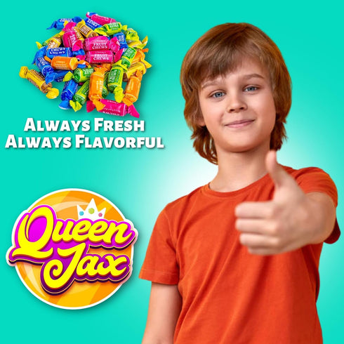 5 Fruit Chews - Pound Bag - Assorted Candy - Chewy, Fruity and Delicious - Cherry, Lemon, Lime, Orange and Vanilla