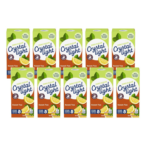 Crystal Light Sweet Tea Drink Mix, 12-Quart 1.56-Ounce Canister (Pack Of 10)