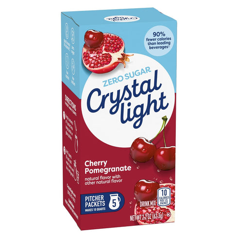 (20 Packets, 4 Packs 5) Crystal Light Cherry Pomegranate Drink Mix Pitcher