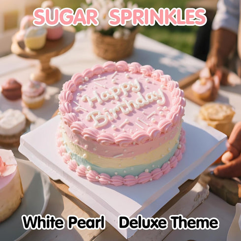 Jimmies 130g/4.58oz,Baking Edible White Sprinkles for Cake Decorating,Edible Pearl Sugar Mix Size Candy