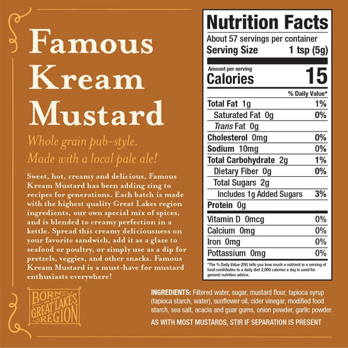 10 Brownwood Farms Flavored Mustard, Made in Small Batches, Sweet, Hot, Creamy and Delicious, From the Great Lakes